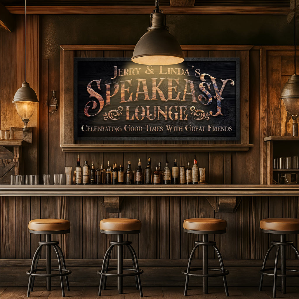 Speakeasy Lounge Wall Sign