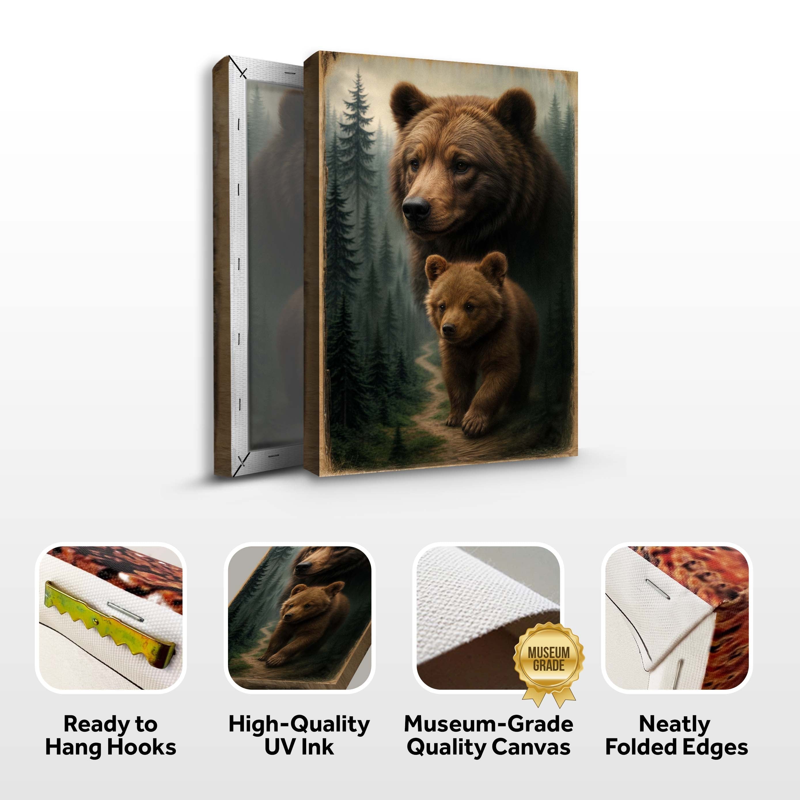 Path of the Wild Kin Bear and Cub Wall Art