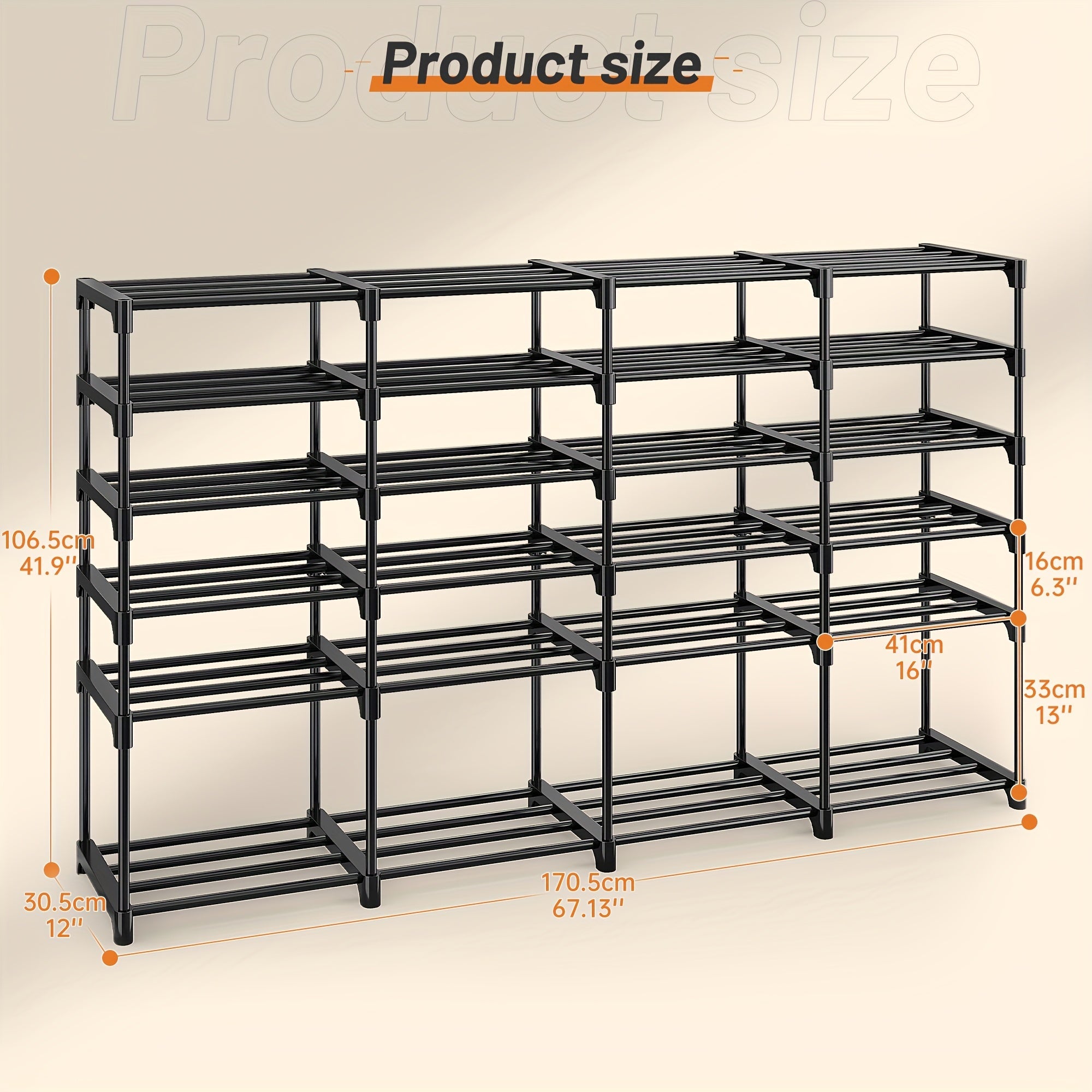 Stackable Shoe Rack Bookshelf Storage Shelf Freestanding Organizer for Entryway