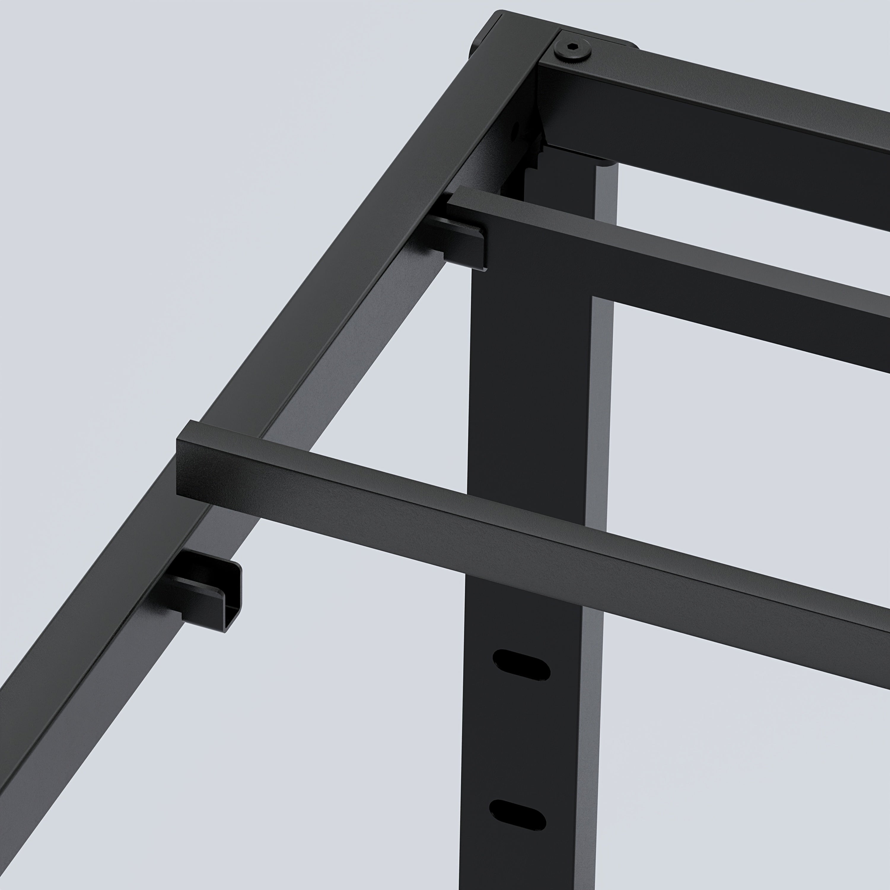 Heavy Duty Metal Bed Frame Platform Mattress Foundation No Box Spring Black